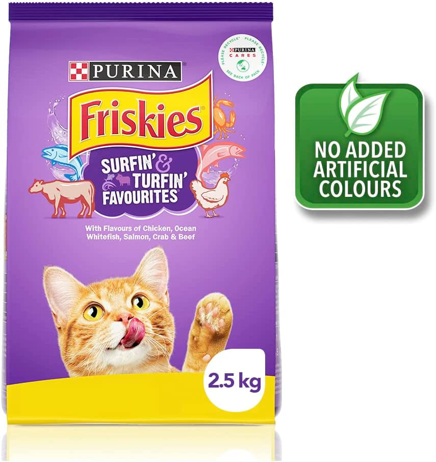 FRISKIES Adult Dry Cat Food Surfin' & Turfin' Favourites 2.5Kg